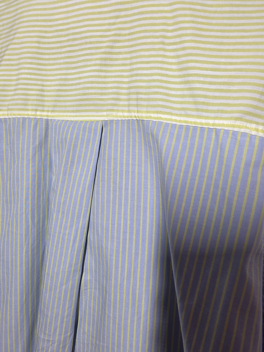 Zara Striped Poplin Shirt Light Blue & Yellow - Picture 9 of 9